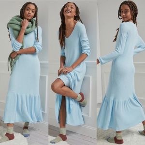 Anthropologie Taylor Flounced Maxi Dress